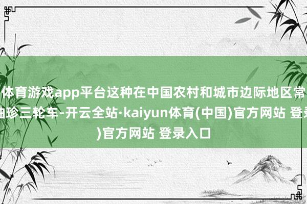体育游戏app平台这种在中国农村和城市边际地区常见的袖珍三轮车-开云全站·kaiyun体育(中国)官方网站 登录入口
