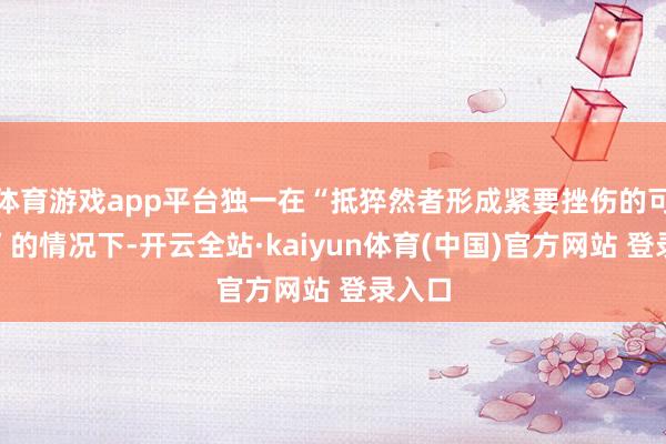体育游戏app平台独一在“抵猝然者形成紧要挫伤的可能性”的情况下-开云全站·kaiyun体育(中国)官方网站 登录入口