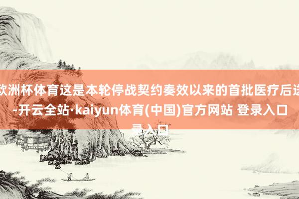 欧洲杯体育这是本轮停战契约奏效以来的首批医疗后送-开云全站·kaiyun体育(中国)官方网站 登录入口